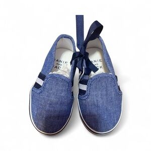Janie and Jack Blue Slip-On Kids Sneakers
